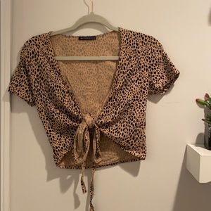 Brandy Melville wrap crop top